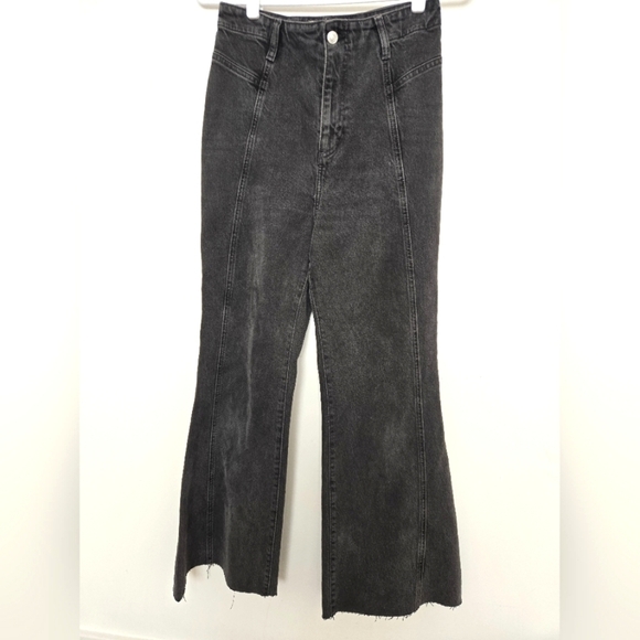 We The Free women's black denim bell bottom flate jeans | size 28 - Picture 1 of 7